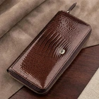 Женский кошелек ST Leather из натуральной кожи коричневого цвета большой размер горизонтальный с застежкой на кнопку для прав (bg184fash38)