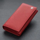 Яркий вертикальный кошелек из натуральной кожи ST Leather 23087 Красный