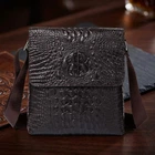 Чоловіча вертикальна сумка Vintage із натуральної шкіри коричневого кольору з тисненням під рептилію (bg147fash23)