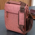 Стильная вместительная мужская сумка Vintage из текстиля коричневого цвета для города (bg212fash62)