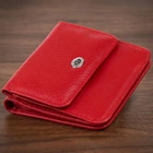 Женский маленький вертикальный кошелек на кнопке из натуральной кожи ST Leather Красный (bg192fash39)