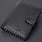 Вертикальный мужской бумажник из натуральной кожи ST Leather 22479 Черный
