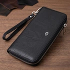 Універсальний чорний гаманець-клатч із натуральної шкіри ST Leather для карт та документів (bg225fash62)
