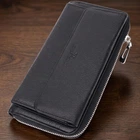 Функциональный большой кошелек-клатч унисекс из натуральной кожи ST Leather черного цвета для карт с монетницей (bg225fash29)
