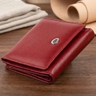 Компактный вертикальный женский кошелек из натуральной кожи ST Leather бордового цвета (bg192fash57)