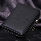 Жіночий гаманець із натуральної шкіри ST Leather з монетницею та блискавкою Чорний (bg224fash49)
