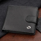 Чоловічий гаманець з натуральної шкіри ST Leather Чорний (bg183fash11)