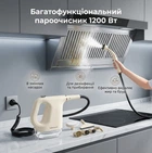 Ручний очищувач для дому, парогенератор для меблів (1200 Вт), 8 насадок. Бежевий, (C6-03950)