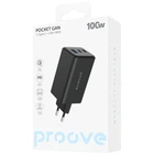 Мережевий зарядний пристрій Proove Pocket GaN Max 100W (2Type-C + USB) black