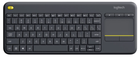 Клавіатура Logitech K400 Plus Touch Wireless UA Black (920-007145)