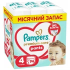Подгузники Pampers Premium Care Pants Розмір 4 (9-15 кг) 94 шт (8006530320160) (22882)
