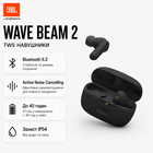 Беспроводные наушники JBL Wave Beam 2 TWS Bluetooth 5.3 с микрофоном Черный (JBLWBEAM2BLK)