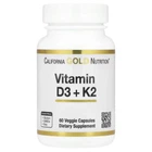 Вітаміни D3 та K2 California Gold Nutrition (Vitamin D3+K2) 5000 МО/120 мкг 60 капсул (CGN-02332)