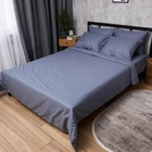 Комплект постельного белья Moon&Star Satin Stripe Ocean Steel Евро 200х220 наволочки 2х50х70 (MS-820017091)
