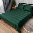 Комплект постельного белья Moon&Star Satin Stripe Emerald Luxe Евро 200х220 наволочки 2х40х60 (MS-820016985)