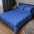 Комплект постельного белья Moon&Star Микросатин Premium Pure Indigo Полуторный 143х210 наволочки 2х40х60 (MS-820016185)