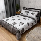 Комплект постільної білизни Moon&Star Бязь Gold Люкс Urban Grey Полуторний Євро 160х220наволочки 2х40х60 (MS-820015420)