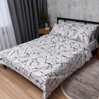 Комплект постільної білизни Moon&Star Бязь Gold Люкс White Marble Полуторний 143х210 наволочки 2х50х70 (MS-820015661)