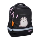 Рюкзак шкільний ортопедичний для першокласника Yes S-52 Ergo My Pusheen, для дівчаток, чорний (550271)