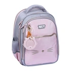 Рюкзак школьный ортопедический для первоклассника Yes S-111 My Kitty, для девочек, серый/розовый (550240)