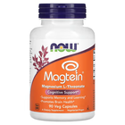 NOW Foods Magtein 90 капсул, L-треонат магния, 2000 мг, 90 растительных капсул