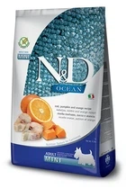 Беззерновий сухий корм Farmina N&D Grain OCEAN PUMPKIN для собак дрібних порід з тріскою і апельсином