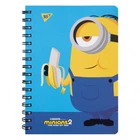 Блокнот Yes А5 80 аркушів лінія на спіралі збоку Minions2 (151774)