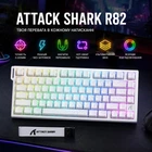 Ігрова магнітна клавіатура ATTACK SHARK R82 HE Магнітні свічі 75% Hall Effect Rapid Trigger 0.005мм Hot-Swap 8000Hz RGB PBT USB Type-C