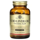 Витамин А и Д из печени норвежской трески Solgar (Vitamin А And D Cod Liver Oil) 100 капсул