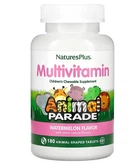 NaturesPlus, Animal Parade, жувальна добавка для дітей, зі смаком кавуна, 180 таблеток у формі тварин