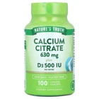 Кальций цитрат плюс D3, Calcium Citrate Plus D3, Nature's Truth, 100 каплет