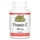 Вітамін C Vitamin C with Bioflavonoids & Rosehips Natural Factors 500 мг 90 таблеток