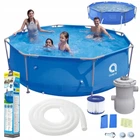 Каркасный садовый бассейн Avenli (305 х 76 см) круглый для взрослых и детей Синий (17798)