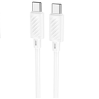 Кабель Hoco X88 Gratified PD for Type-C to Type-C 60W/3A White 1m 75529