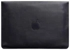 Кожаный чехол-конверт для ноутбука MacBook Air 15 из натуральной кожи краст на магнитах защитный, темно-синий 58797
