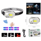 Фонарь налобный SH-S9-XPE+COB+3SMD(red), Motion Sensor, встроенный аккумулятор, ЗУ Type-C, Box