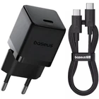 Мережевий зарядний пристрій Baseus Palm Fast Charger Type-C Power Delivery 20 W + Кабель Type-C - Type-C P10111602113-01 Black