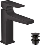Змішувач для раковини HANSGROHE Metropol чорний матовий 32507670 донний клапан Push-Open