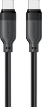 Кабель Acefast C16-03, Type-C to Type-C, 60W, TPE, TPU connectors, 1.2 м Black (6974316283805)