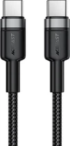 Кабель Acefast C22-03, Type-C to Type-C, 60W, 3A, Nylon Braid, Aluminum Alloy + TPE connectors, 1.2 м Black (6974316285137)