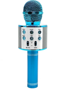Микрофон беспроводной караоке bluetooth WS-858 Голубой