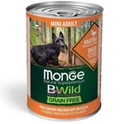 Влажный корм для собак Monge Dog Wet Bwild Mini Adult c уткой, тыквой и цукини