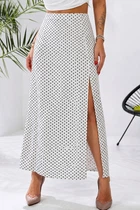 Спідниця софт у горох, колір білий, XXL-XXXL, 257R11-5