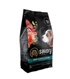 Сухий корм для цуценят Savory зі свіжим м'ясом індички та куркою