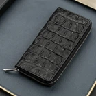 Кошелек-клатч CROCODILE LEATHER 18012 из натуральной кожи крокодила Черный