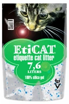Наполнитель для кошек силикагелевый туалета Eticat 7.6L