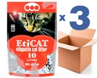 Наповнювач для котячого туалету силікагелевий Eticat10.0Lx3шт(30L)