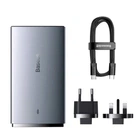 Сетевое зарядное устройство Baseus GaN5 Pro 65W USB Type-A Type-C серое с кабелем 1 м