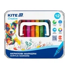 Набір маркерів акрилових Kite Creative, з рідкими чорнилами, 12 кольорів (K-1161)