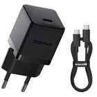 Мережевий зарядний пристрій Baseus Palm Fast Charger Type-C Cable 30W Black P10111605113-01